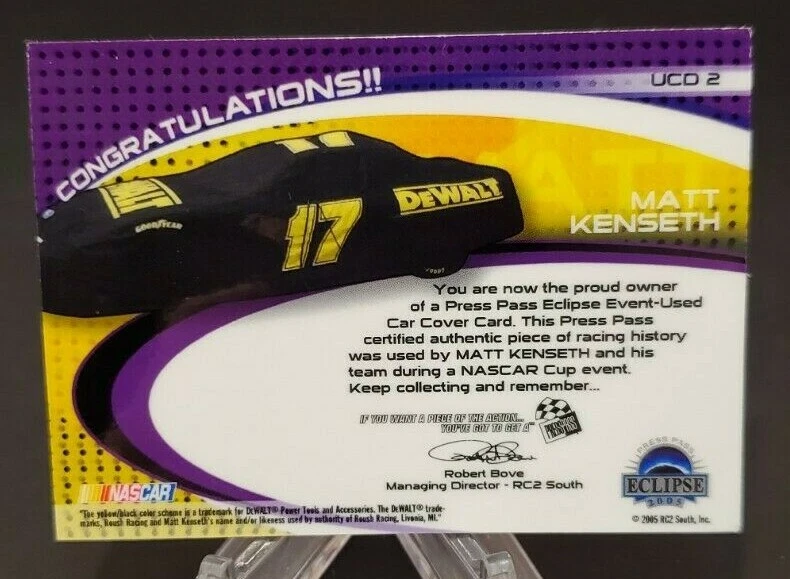 2005 Press Pass Eclipse Under Cover Drivers Silver #UCD2 Matt Kenseth 7/650 - Image 2 of 2
