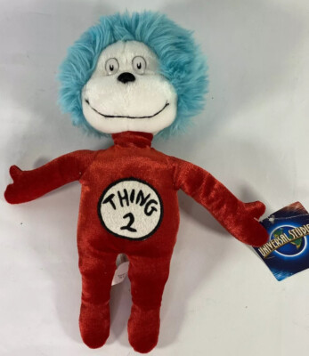 Universal Studios THING 2 Plush Dr Seuss Cat In Hat 12'' Bean Plush Cartoon Pal