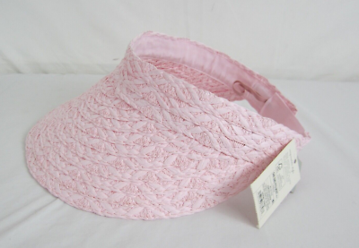 Stylish Pink Woven Visor Handwoven Visor - abacaxi main image 4