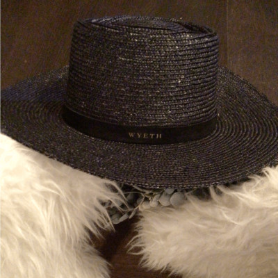 NEW! Rare Wyeth Straw Leather band boater NEW! Rare Wyeth chin strap boater | eBay main image 2