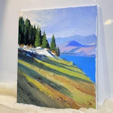 Tranquil Landscape: Original Oil Painting - Nature wall Art for Home Decor