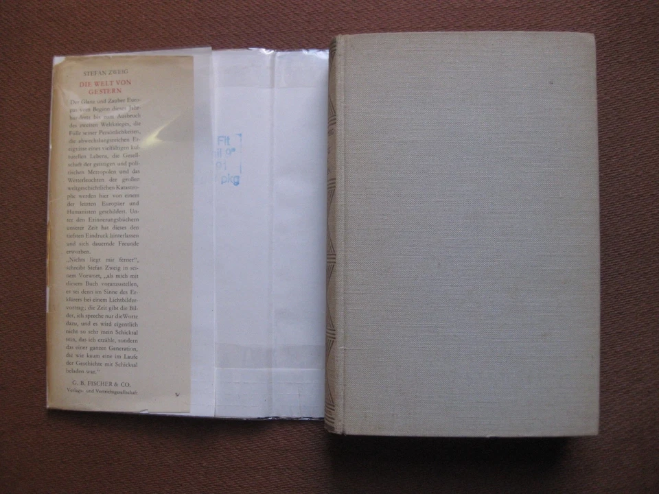 DIE WELT VON GESTER Стефана Цвейга - 1-й немецкий HCDJ 1953 - Fischer Verlag - Изображение 3 из 4