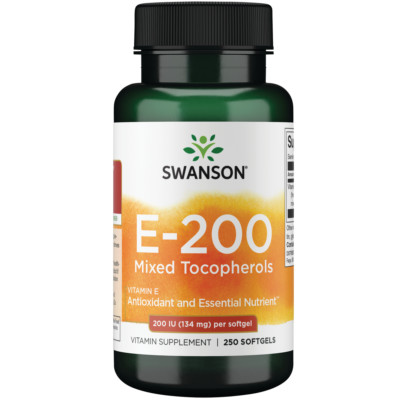 Swanson Vitamin E Mixed Tocopherols 200 Iu 250 Softgels