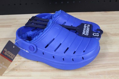Rugged Shark Kids  Lined EVA Clog-Blue-Size 13-NWT
