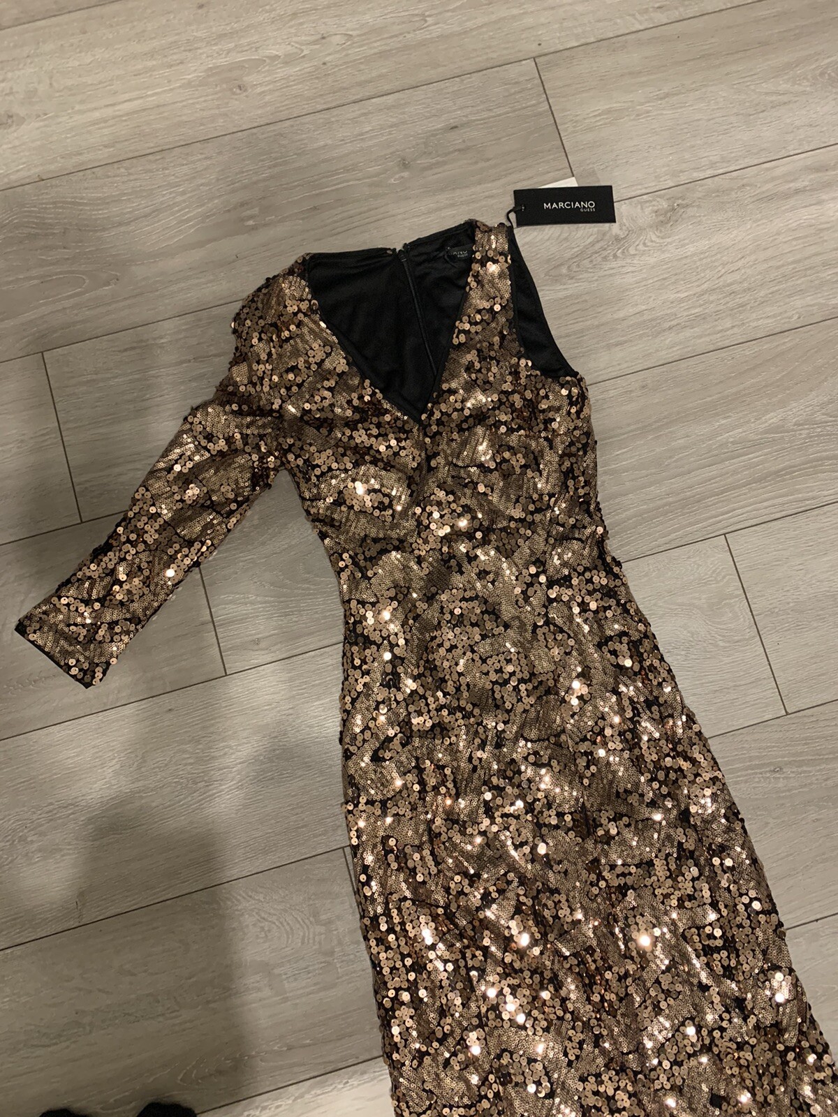 GUESS MARCIANO LONG SEQUIN DRESS RRP €239 UKS