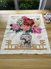 completed finished cross stitch pieces 21''x 24'' Unframed NEW