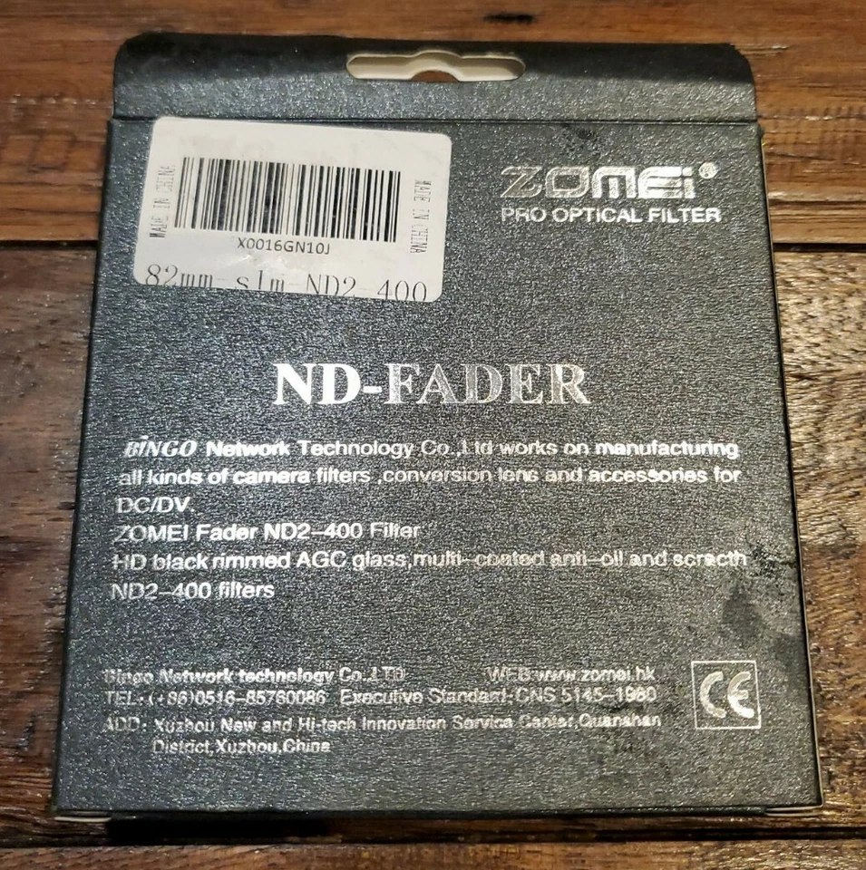 Zomei Pro Optical Filter ND- Fader Hd Glass Filter 82MM Slim ND-2-400 - Image 2 of 3