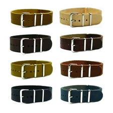 HNS Handmade Premium Calf Leather Polished Watch Replacement Strap/Band