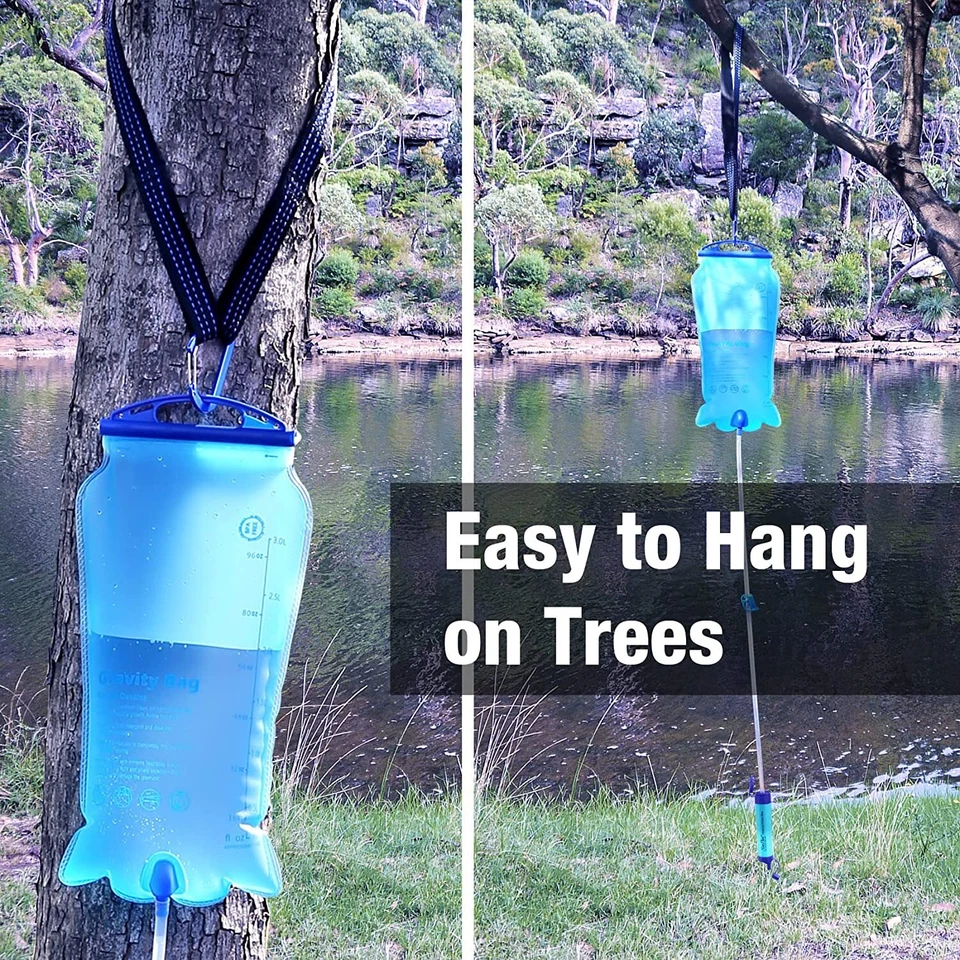 Pajita de filtro de agua por gravedad, sistema de filtración de agua para camping|pajita purificadora de agua Foto 3 de 4