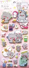Mind Wave Hokori Dust Ball Puffy Sticker Sheet ~ KAWAII!!