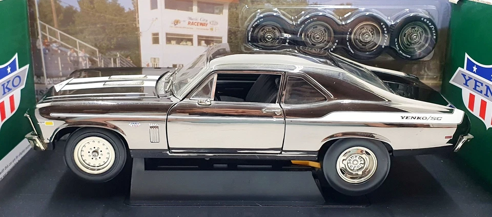 Ertl 1/18 Scale Diecast 29412PB - 1969 Yenko Nova 427 Street/Strip - Chrome - Image 3 of 4