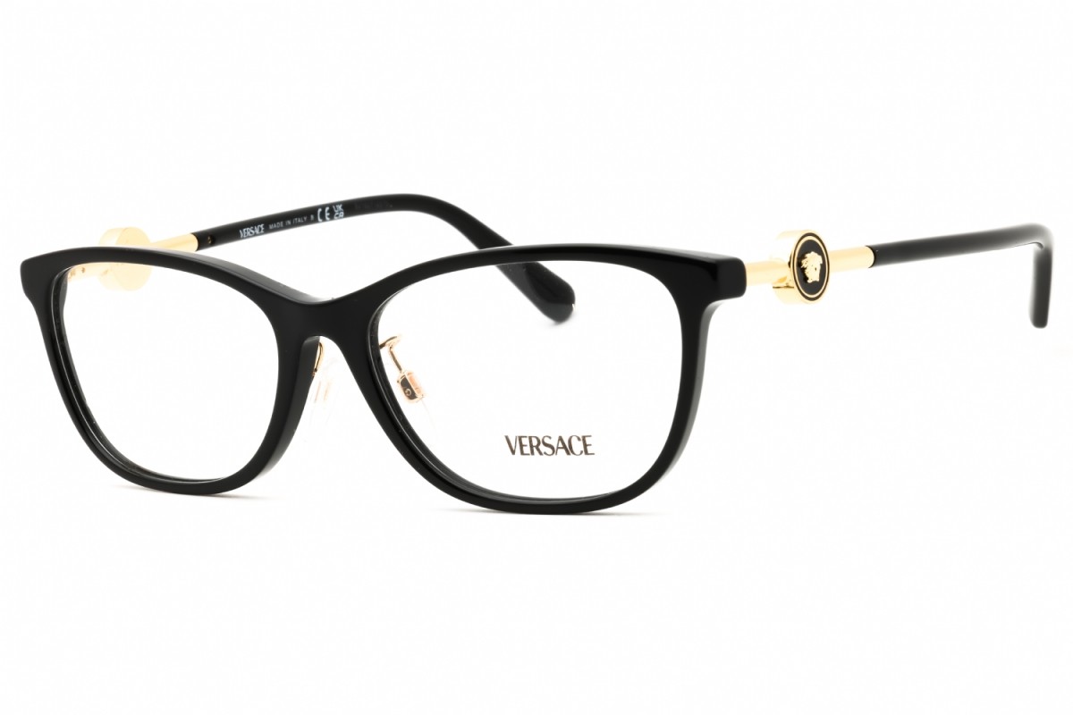 NEW Versace VE3297D GB1 Black 55mm Eyeglasses
