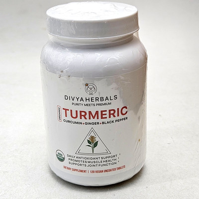 DIVYA HERBALS Turmeric Antioxidant 120 Vegan Ginger Curcumin Black Pepper