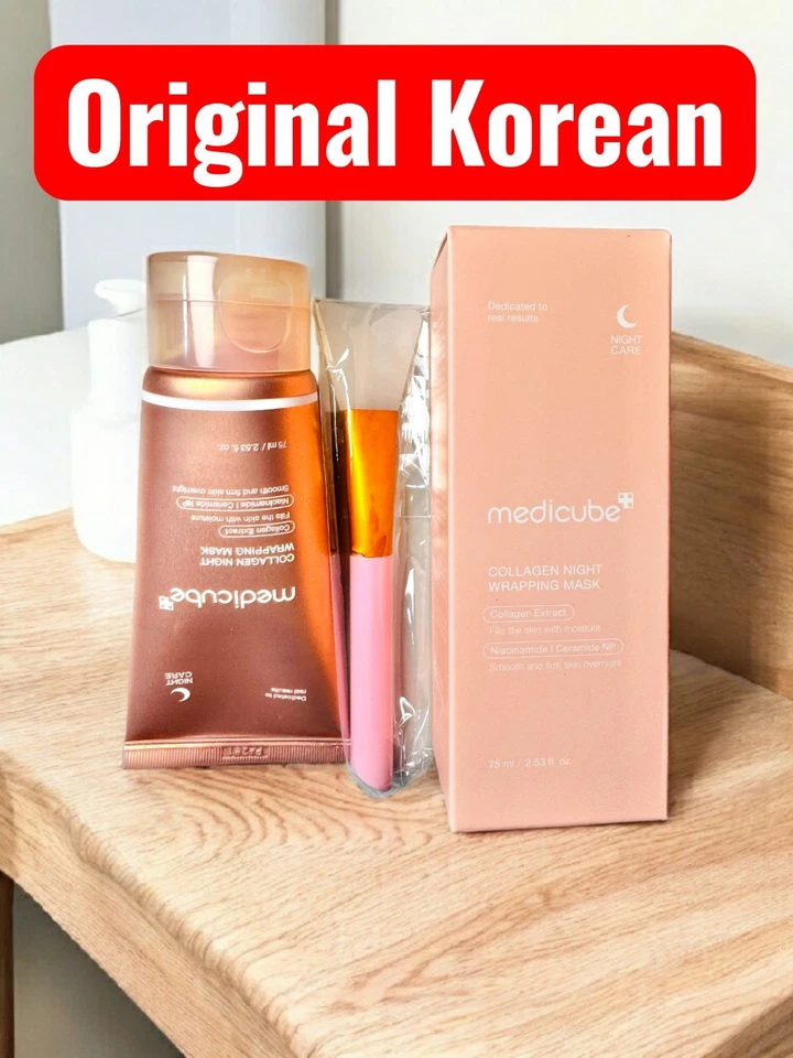Medicube Collagen Night Wrapping Mask (75ml) Original Koream with stapula
