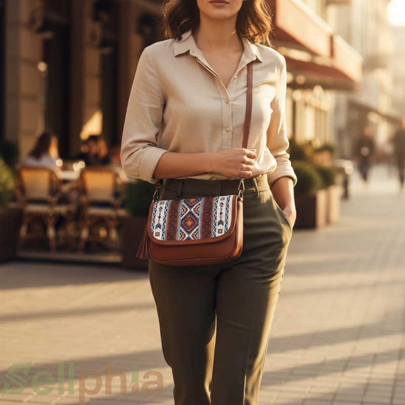 Bolso Bandolera Boho Mujer Étnico Geométrico Cruzado Tribal NUEVO PU