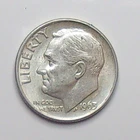 1963 P Roosevelt Dime ONE Uncirculated 90% Silver Coin from old mint roll #001