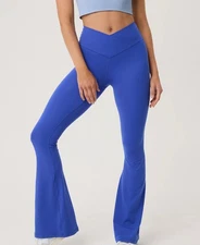 Aeria OFFLINE Hi-Rise Blue Flare Pants in XS Petite Short - worn once