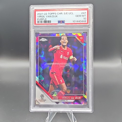 Virgil van Dijk #47 2021 Topps Chrome Sapphire UEFA Champions League card