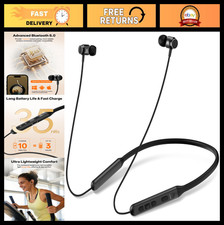Wireless Bluetooth Neckband Headphones, IPX5 Waterproof, 35H Playtime, Deep Bass
