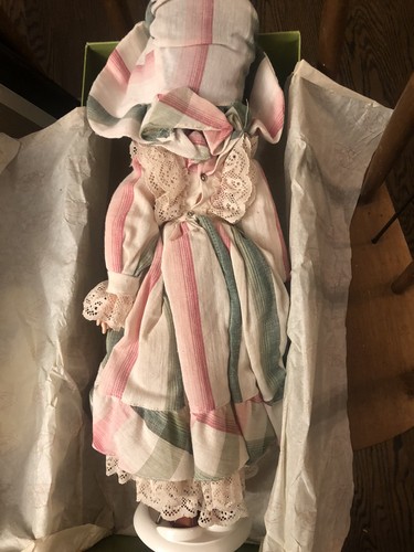 Vintage neu im Karton Bambole Furga Puppe Agnese e Antonietta 18" Leinenkleid Petticoat - Bild 2 von 8