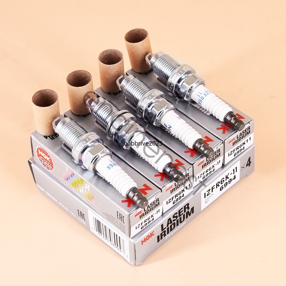 4X NGK 6994 IZFR6K11 Laser Iridium Spark Plugs For Honda Accord Civic CRV Acura