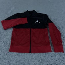 Nike Air Jordan Jacket Boys Medium Red 10-12 Yrs Full Zip Track Windbreaker Run