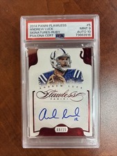 2014 Panini Flawless Andrew Luck Signatures Ruby PSA 9 Numbered 09/15