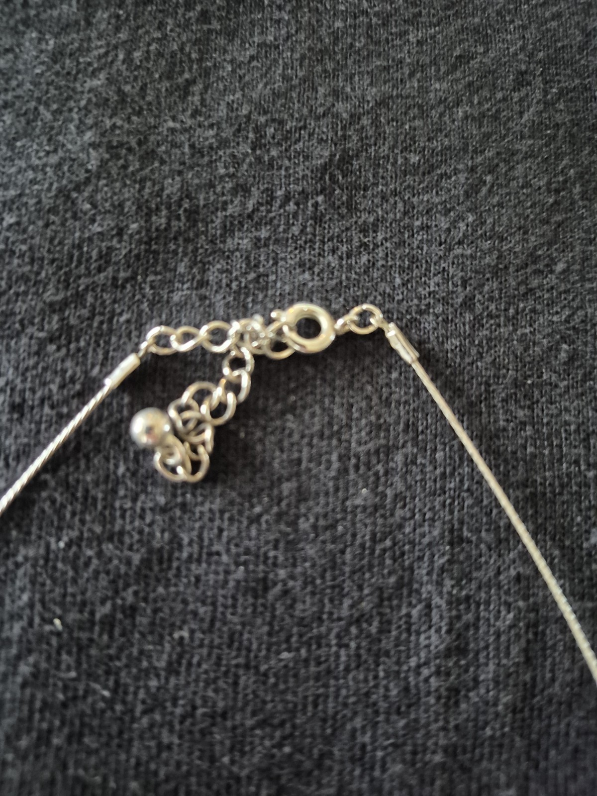 Silver-Tone Statement Necklace Spring Ring Closur… - image 2