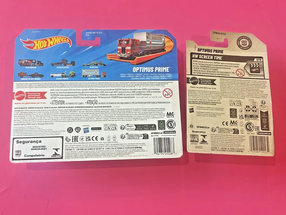 2025 HOT WHEELS TRACK FLEET TRANSFORMERS OPTIMUS PRIME LOT Bonus Bumblebee Car - Image 3 of 4