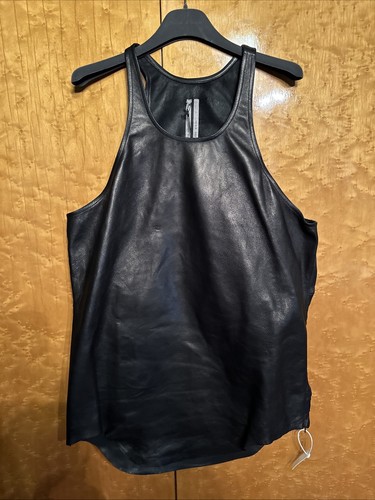 NWT Rick Owens SS2024 Men’s Leather Tank Top