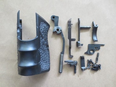 Arcus 98DA Parts Lot 9mm Grips, Trigger, Hammer, Ejector, Slide Catch etc
