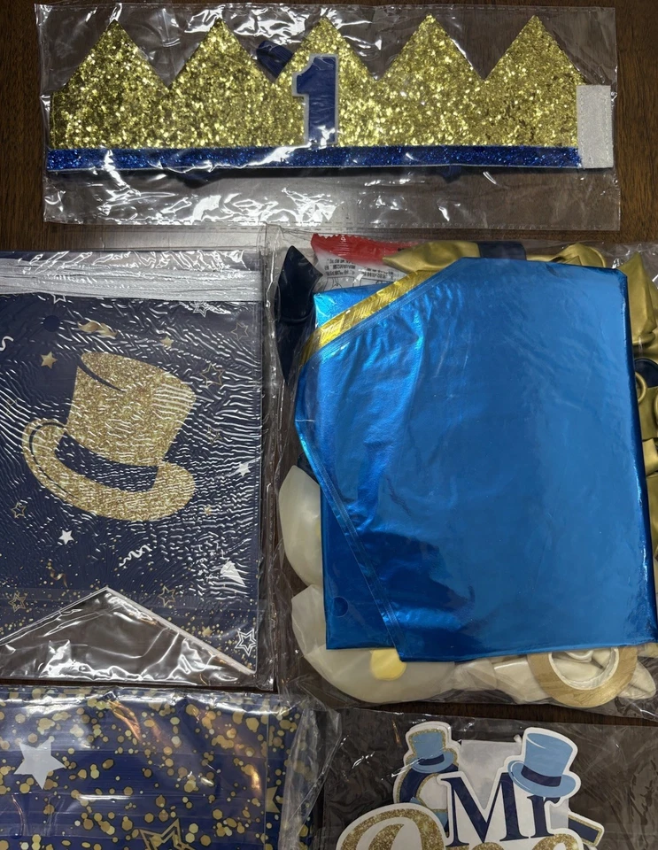 Feliz Primer Cumpleaños Mr. ONEderful Boy Conjunto de Suministros de Fiesta ~ Banner, Globos Foto 4 de 4