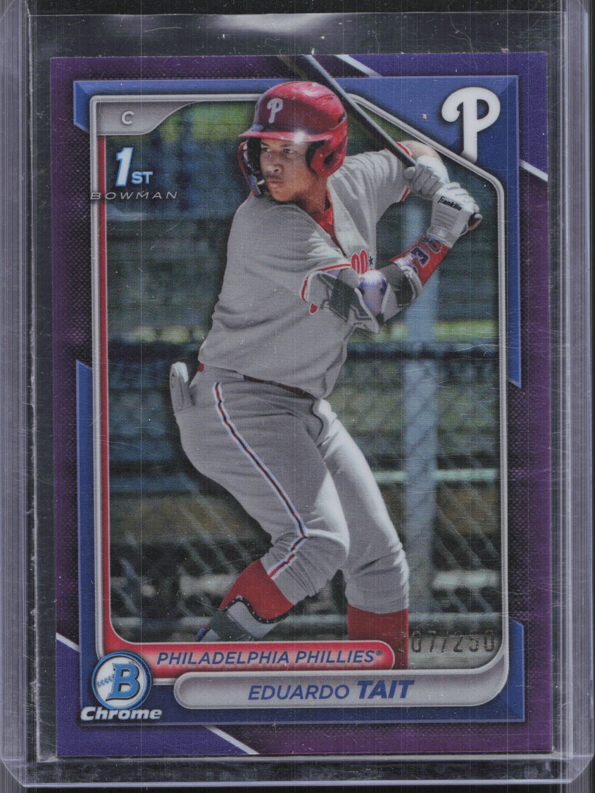 2024 Bowman Chrome #BCP-164 Eduardo Tait 1st Purple Refractor #/250