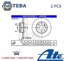 240110-01521 BREMSSCHEIBEN SATZ VORNE ATE 2PCS NEU OE QUALITÄT
