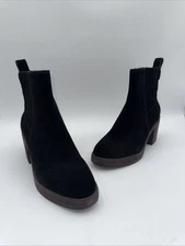 Crown Vintage Women’s Shoes Black Suede Capari Booties Size 9.5 M