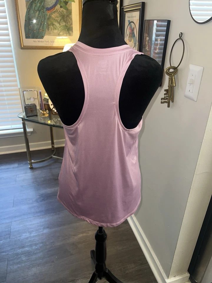 Camiseta sin mangas Athletic Works que absorbe la humedad espalda de corredor en malva brumosa talla S Foto 2 de 3