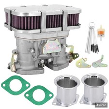 2 Barrel Carburetor Assembly Wair Horn Air Filter Replacement For Weber 40... 2 Barrel Carburetor Assembly Wair Horn Air Filter Replacement For Weber 40...