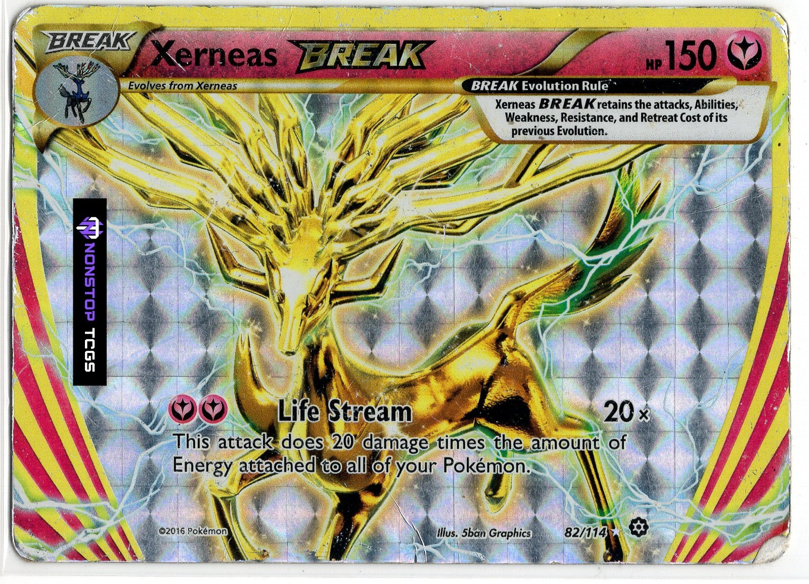 Xerneas BREAK 82/114 Pokemon Card TCG XY Steam Siege Holo Rare