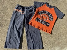 Chicago Bears NFL Handmade toddler outfit upcycled t-shirt pajama set size 4t