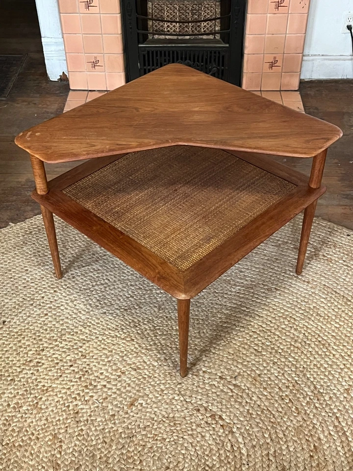 Mesa moderna de 2 niveles Peter Hvidt & Orla Mølgaard-nielsen MCM Mid Century Dinamarca Foto 3 de 4