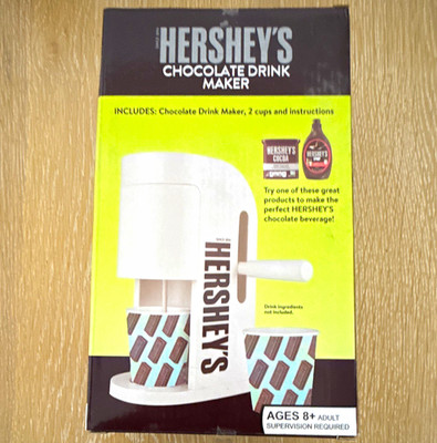 Hershey's Chocolate Drink Maker Box Set w/ 2 Cups & Instructions, Candy Theme