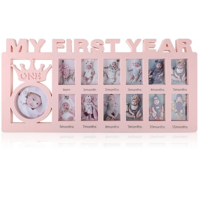 #ad #ad My First Year Baby Picture Frame Newborn Baby#x27;s First Twelve Months Photo Col... $31.03