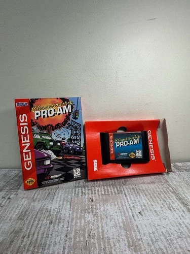 Sega Genesis - Championship Pro-Am - Game, Box, - Tested Vintage Sega Authentic