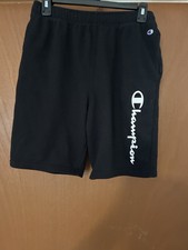Champion Boys XL 18/20 Black Fleece Shorts Logo Athletic Sweat Shorts