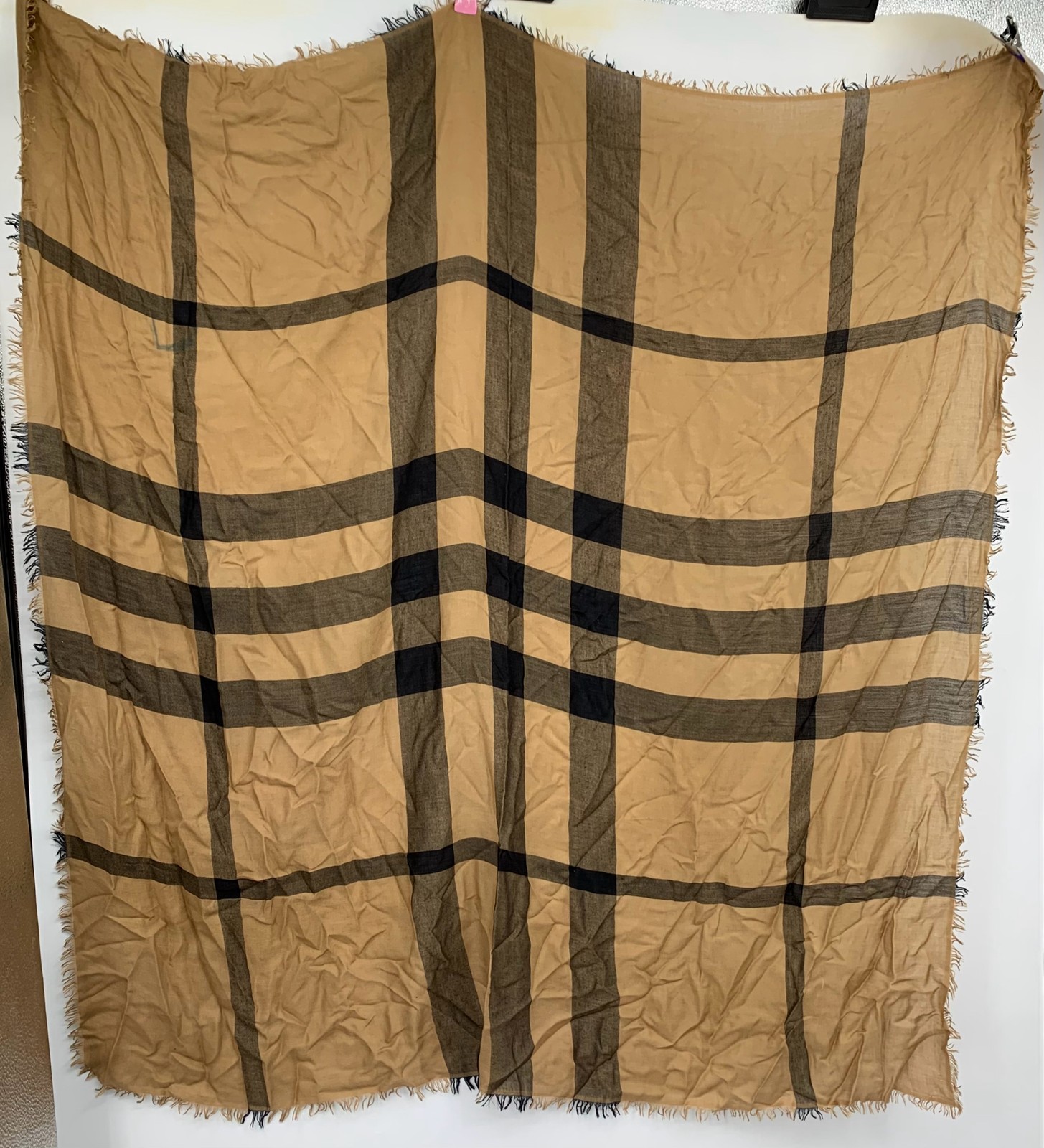 BURBERRY SILK EXPLODED CHECK PATTERN SCARF 47X47 - image 1