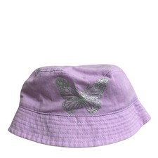 Lavender Butterfly Kids Bucket Hat