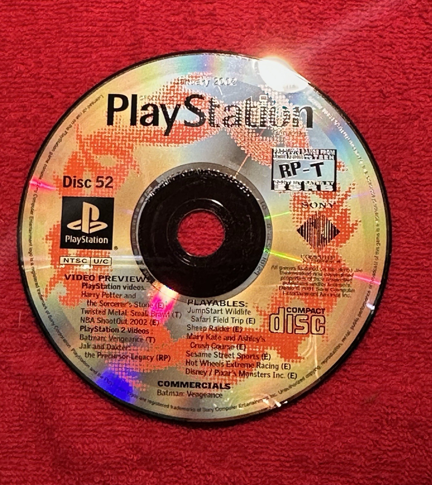 Official US Playstation Demo Disc January 2002 Disc 52 Tested Working