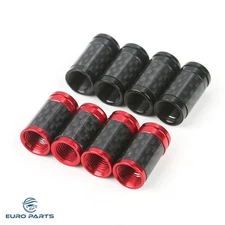 4 PCS Car Tire Valve Stem Caps, Leakproof Auto Rim Wheel Carbon Fiber