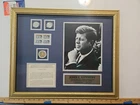 JFK Limited Edition Framed Silver Coin Stamp Set  22.5x18.5 Kennedy 8015/15000