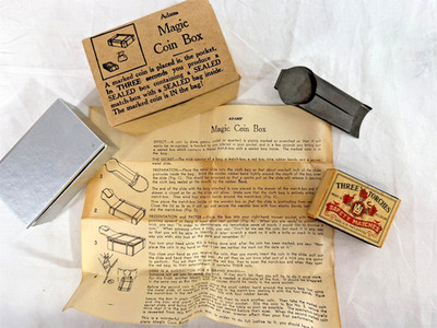 MAGIC COIN BOX TRICK Vintage Magician 40's Classic Adams | eBay